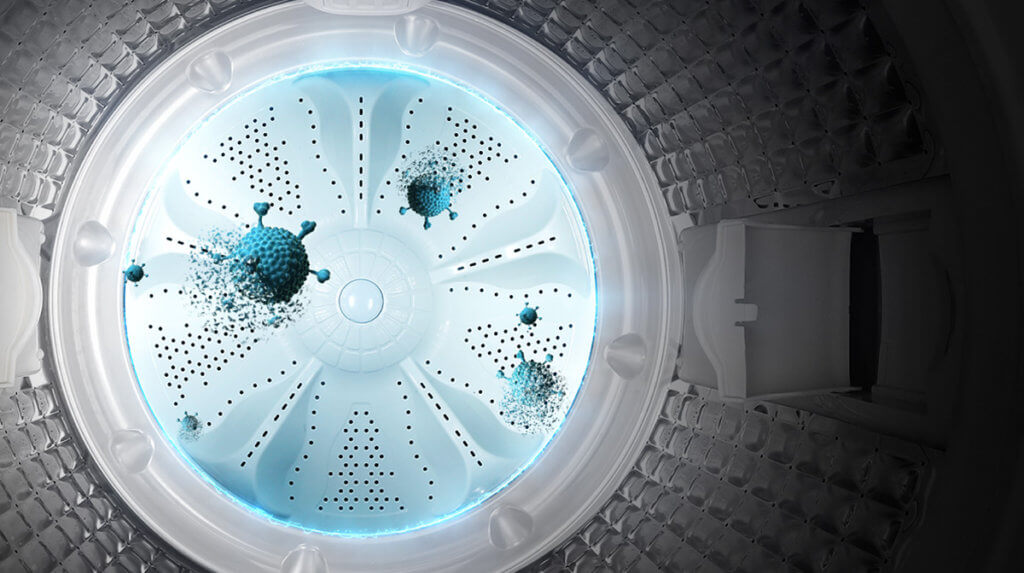 Top Load Automatic, Anti Bacteria Pulsator, 8kg, Grey, Led Display